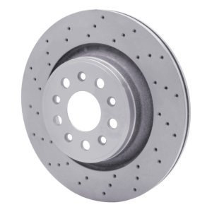 Maserati LeVante Brake Rotor (1) - Rear - R1 Concepts - Drilled - `17-`24